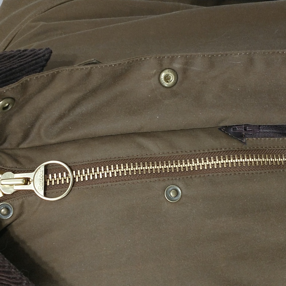 Barbour Wax Cotton Beaufort Jacket Tartan Lined 54" Chest 33" Long Jacket  ApxXL - Picture 8 of 16